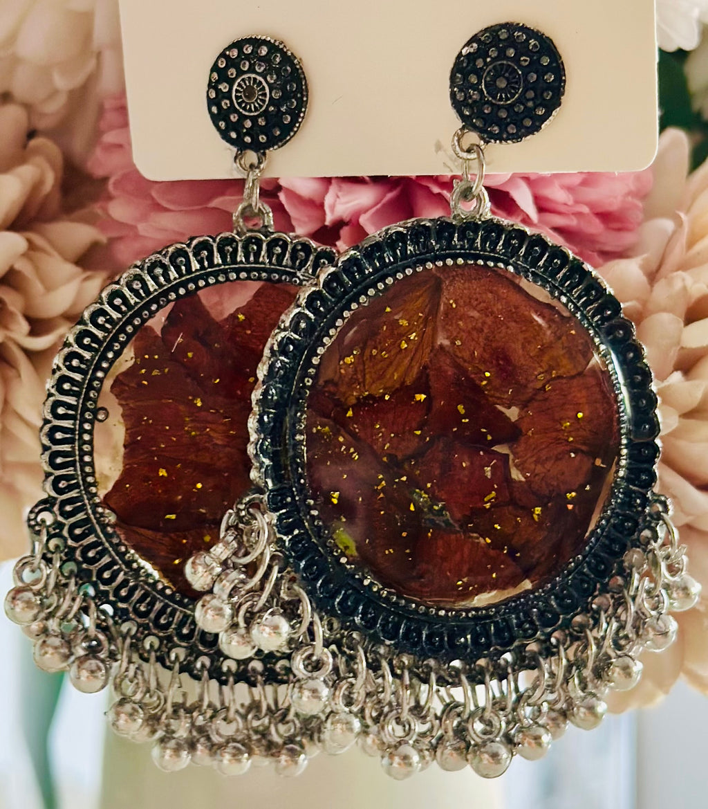 Real Preserved Flower Earring