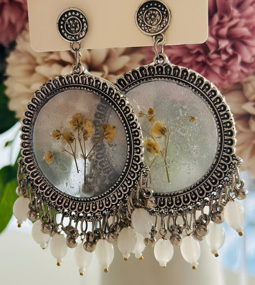 Real Preserved Flower Earring