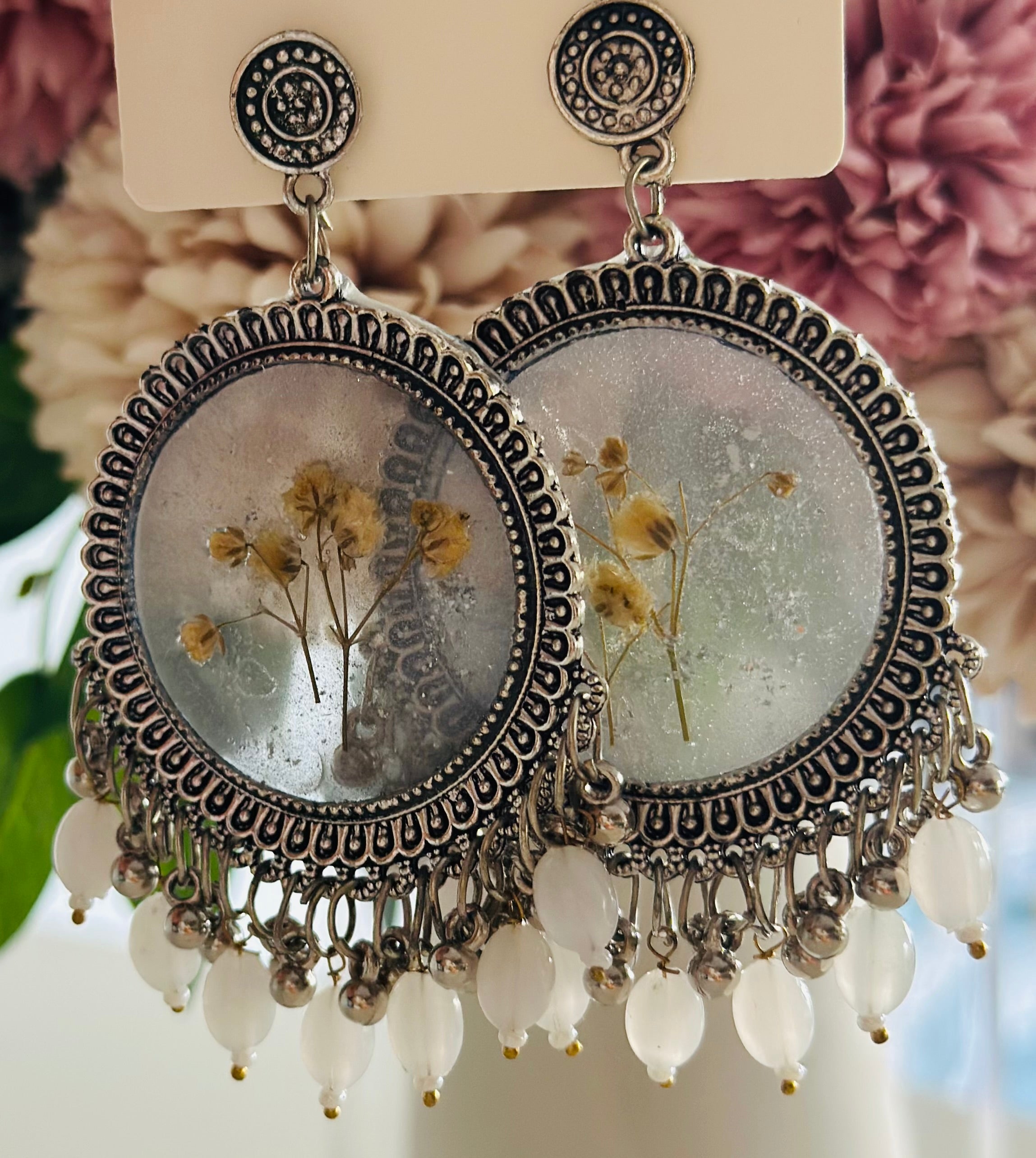 Real Preserved Flower Earring