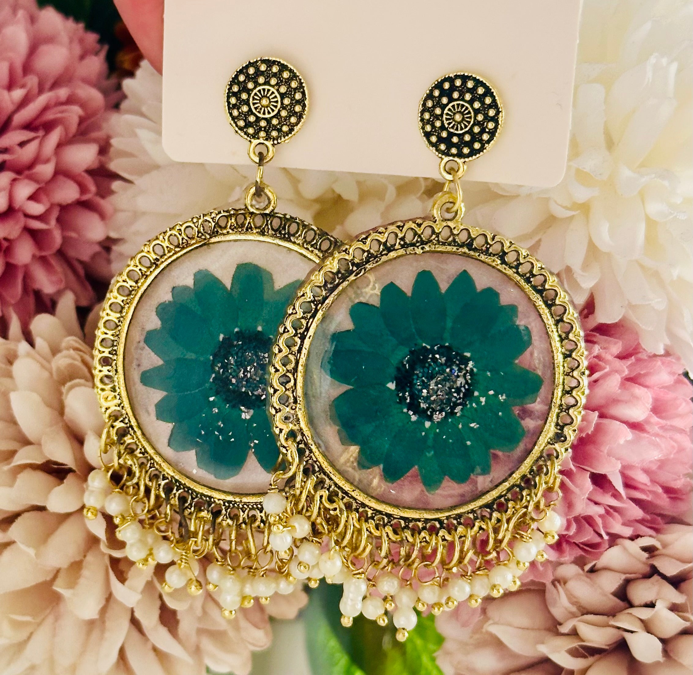 Real Preserved Flower Earring