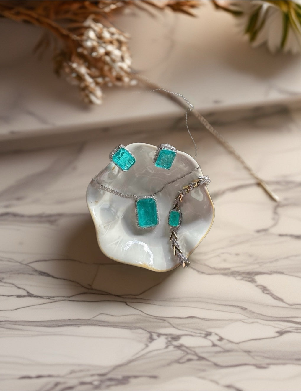 Mint Pendant Set
